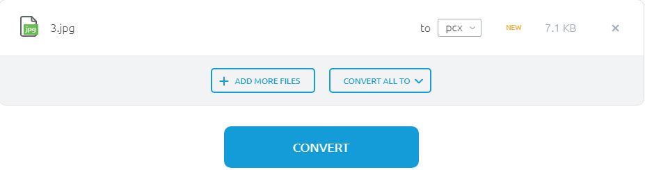select a PCX file extrnsion-Onlineconvertfree
