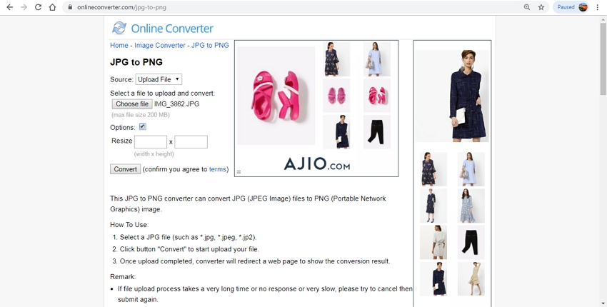 turn JPG to PNG-Online Converter