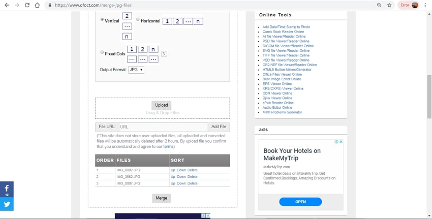 gabungkan file JPG menjadi Satu dengan Bear File Converter