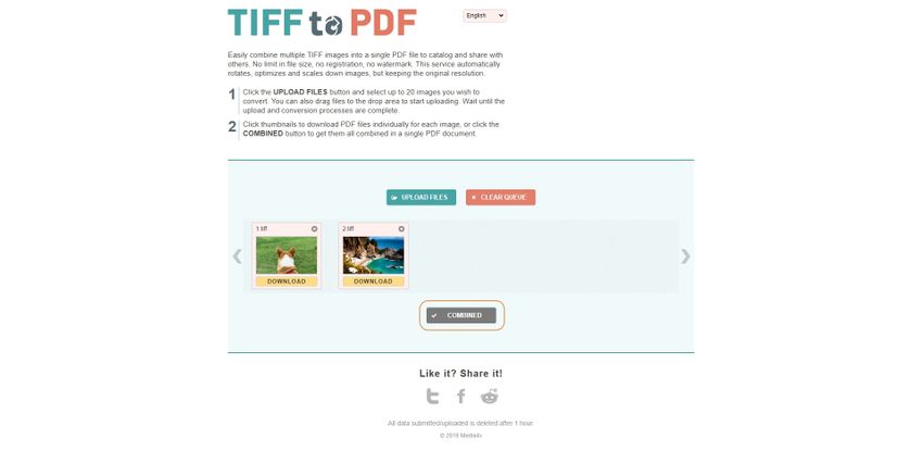 combine TIFF-TIFF to PDF