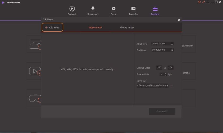 upload MP4 file to UniConverter