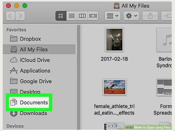 buka file JPEG di Mac
