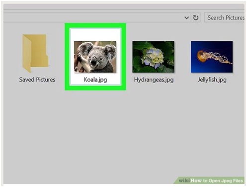 open JPEG file in Windows