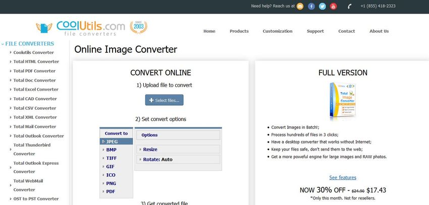 Image Convert to JPG, PNG & GIF using PHP 