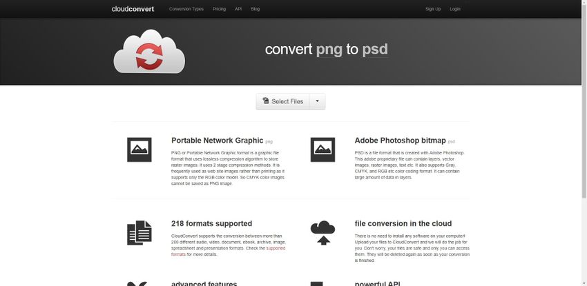 change PNG to PSD-Cloud Convert