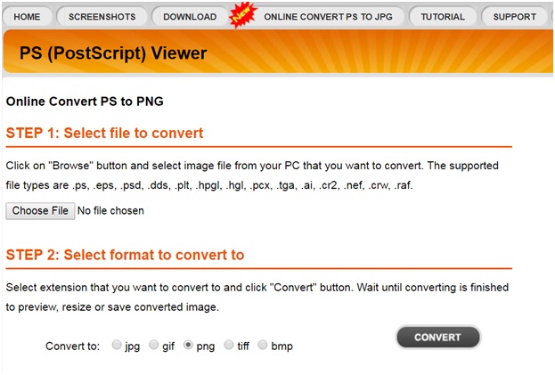 free online PS to PNG converter-PSViewer