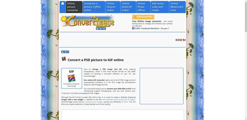 turn PSD to GIF in Convert Image