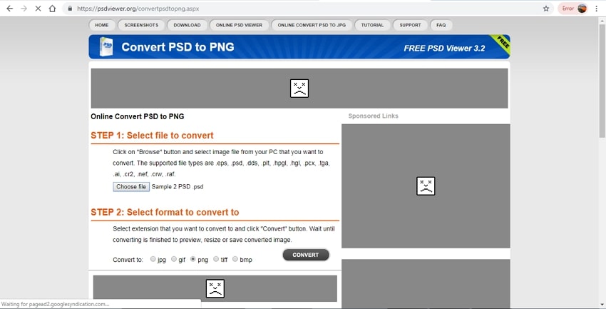 Convert PSD to PNG