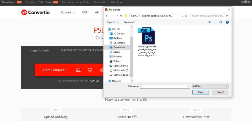 Download Online Free Converter for PSD File to TIFF