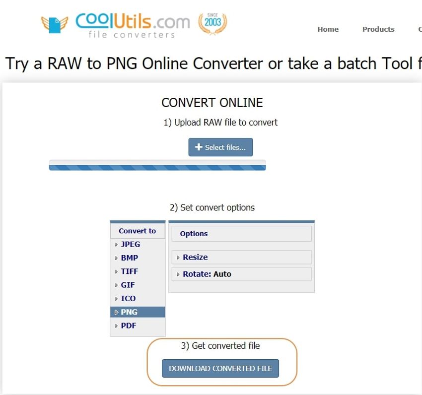 download the converted file-coolutils