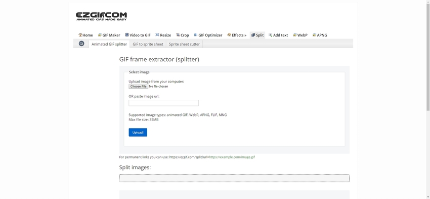 Split Animated GIF into Several Frames Online&Software