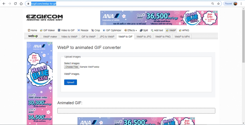 Konversi WebP ke GIF Gratis - EZGIF