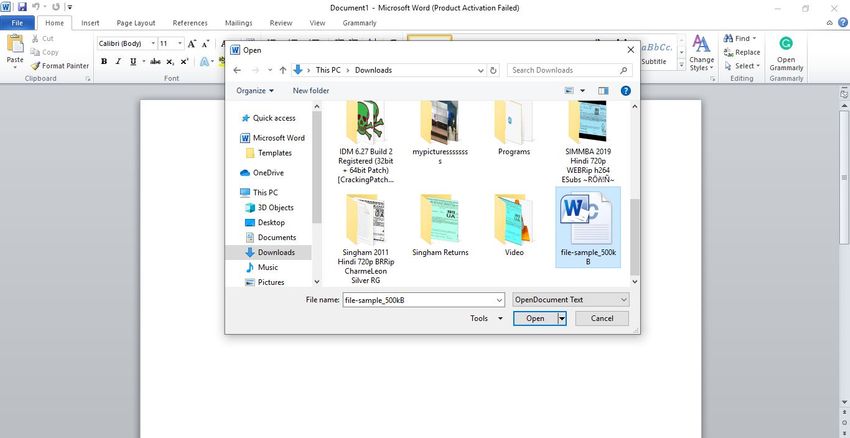 convert odt to microsoft word