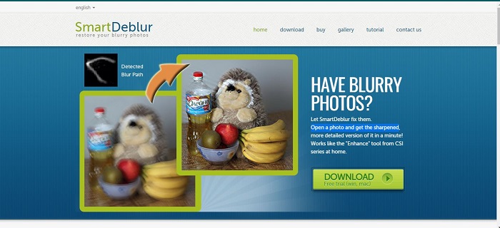 unblur the image with smartdeblur