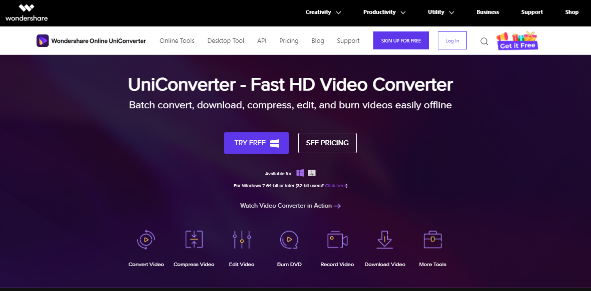 wondershare online uniconverter