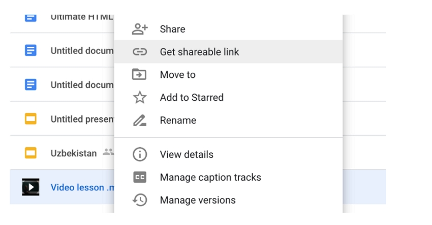 Adding music file to Google Drive