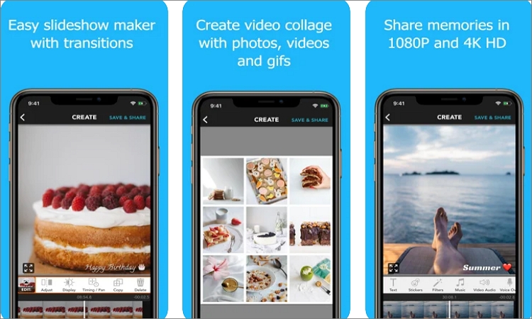 app to combine videos pictures on iphone picplaypost