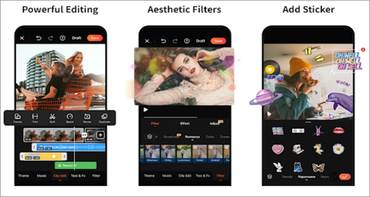 app to combine videos pictures vivavideo
