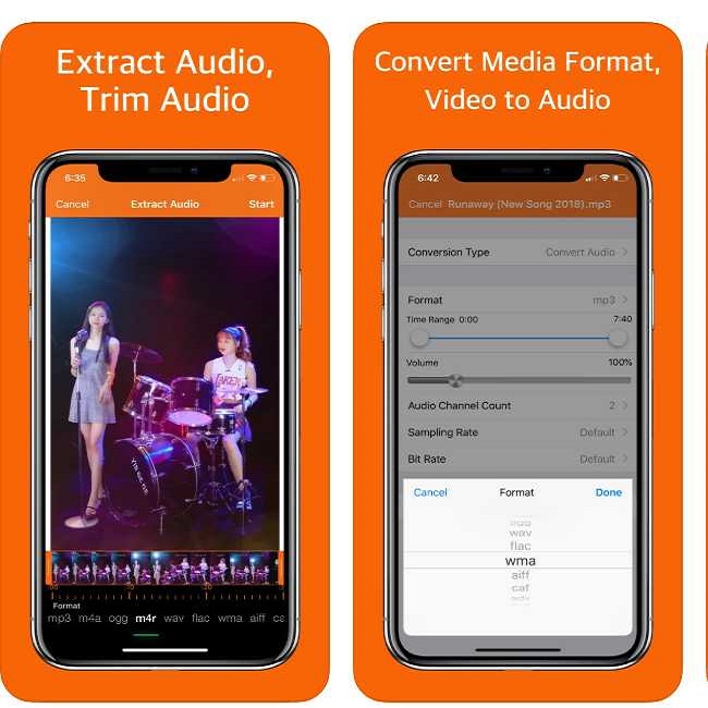 audio converter app to take audio out of video iphone