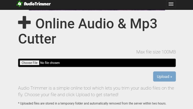 online audiotrimmer mp3 song voice editor