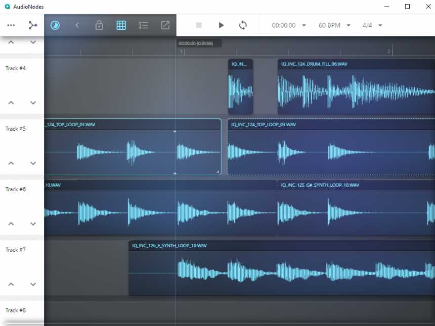 audionodes editor di brani musicali online