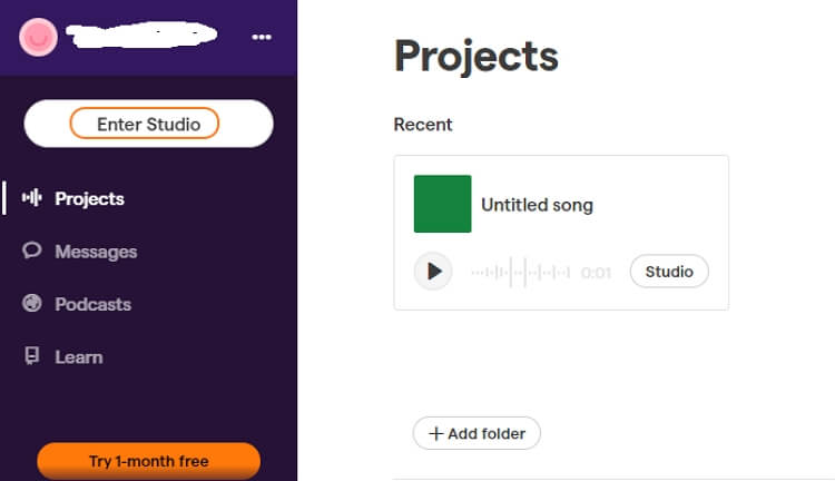 Creare un progetto Sountrap