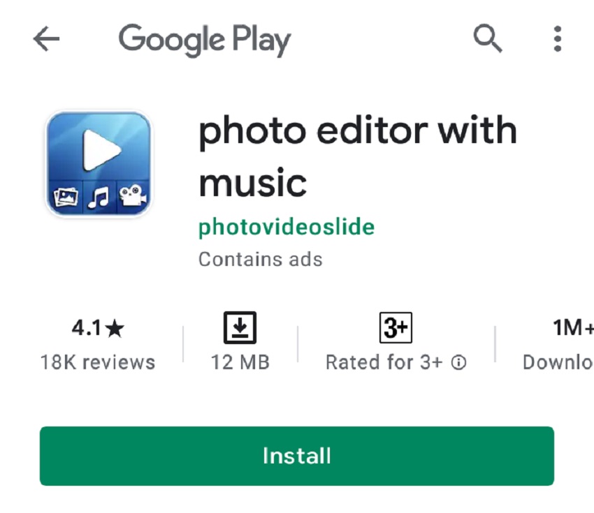 download photo editor with music