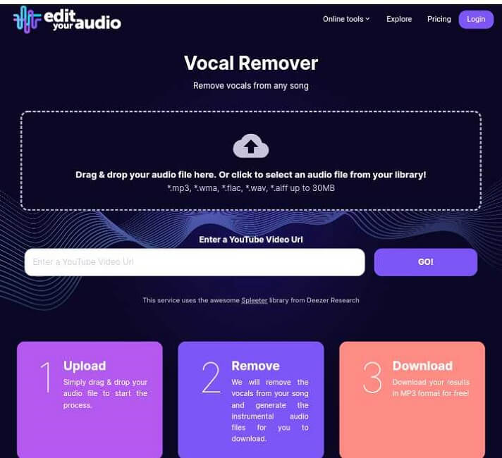 edit your audio youtube vocal remover