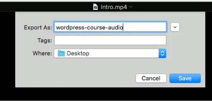 how to extract audio from video in mac