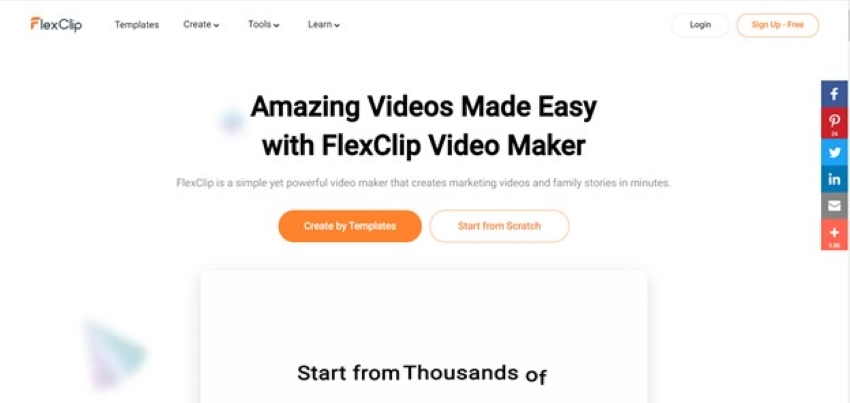 free video merger software flexclip