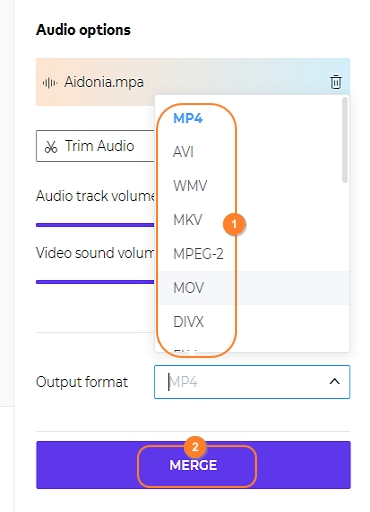 Pilihlah format video output dan buat videonya