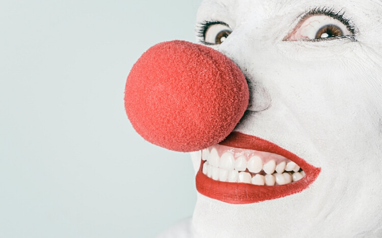 funny tiktok profile image - Red nose clown