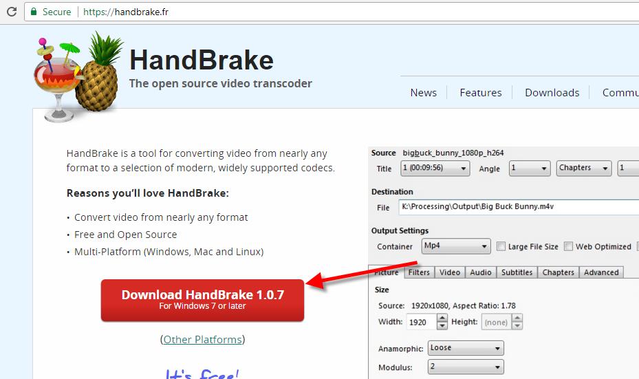 handbrake free download