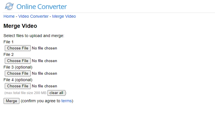 merge vob files online converter