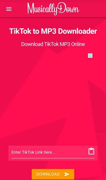 MusicallyDown TikTok zu MP3 Downloader