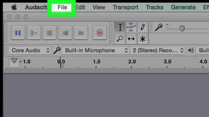 click file button on audacity to remove instrumentals
