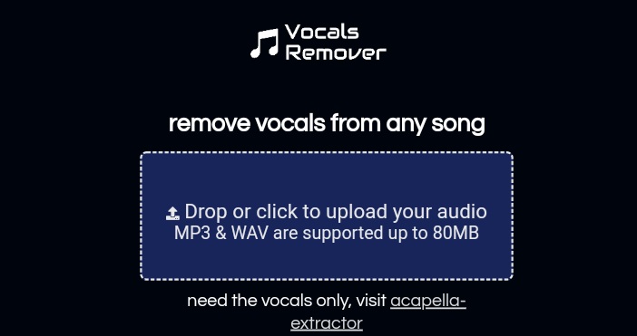 remove vocals from youtube online tool