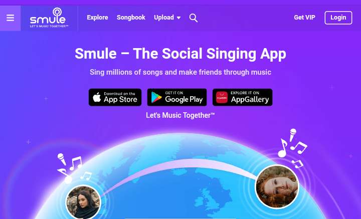 smule karaoke webseite