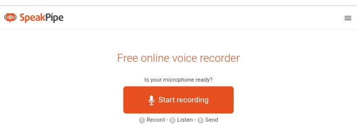 registratore vocale online speakpipe