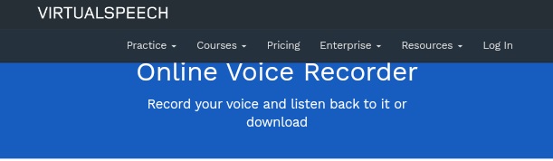 virtualspeech online audio recorder