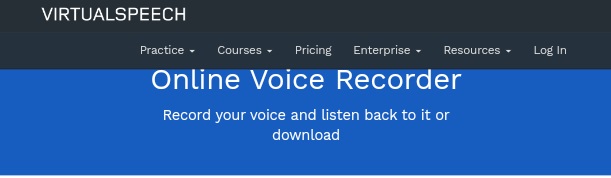 virtualspeech enregistreur audio en ligne