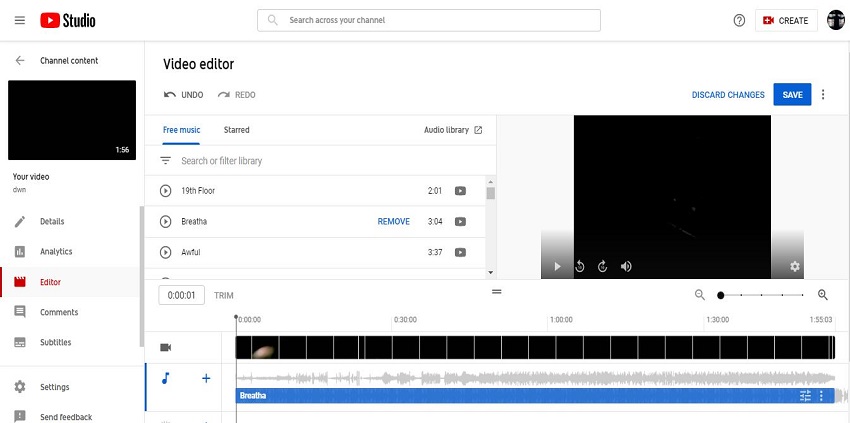 youtube video audio editor
