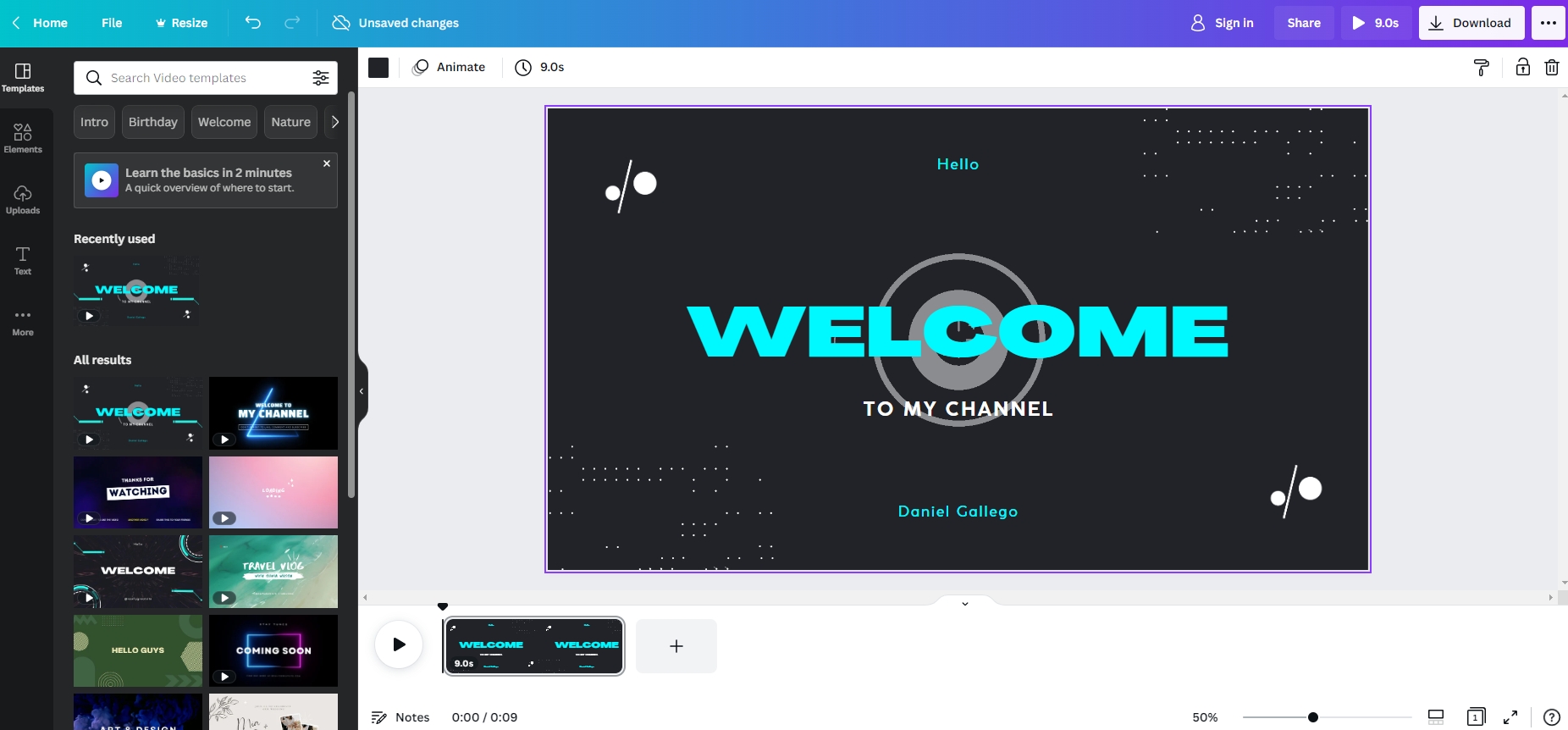 editor de video online canva