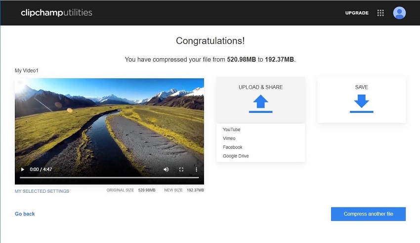 clipchamp compresor de video online sin marcas de agua 