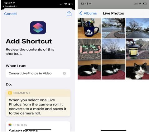 Press on My Shortcuts within the Shortcuts app