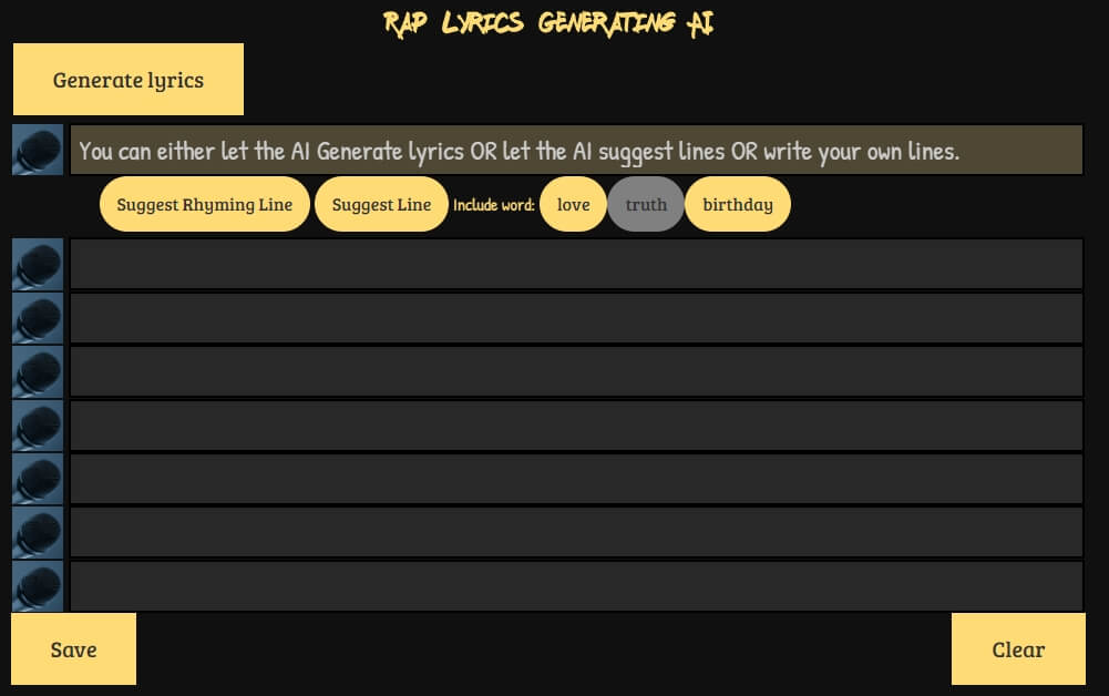 Lyrics generator