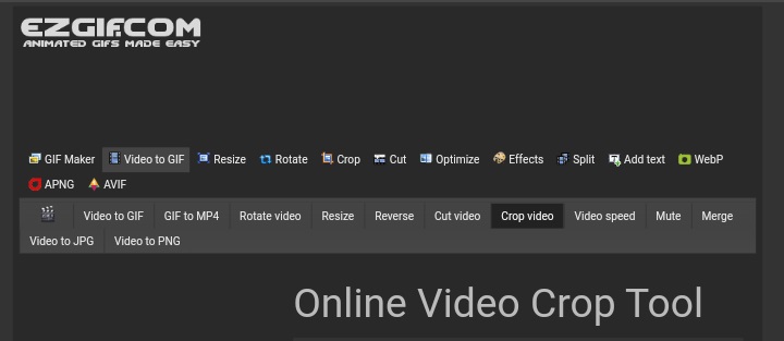 ezgif online video crop tool 