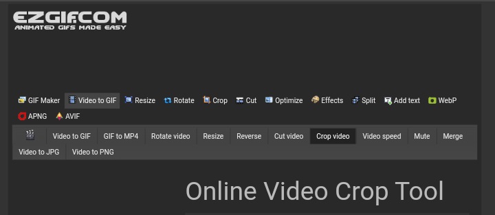 ezgif online video zuschneiden tool 