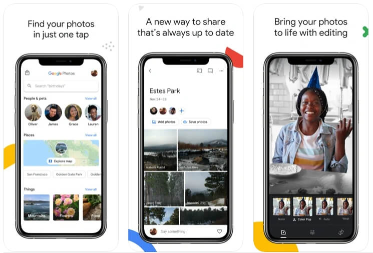 Google Photos photo to video maker app on iPhone and Android