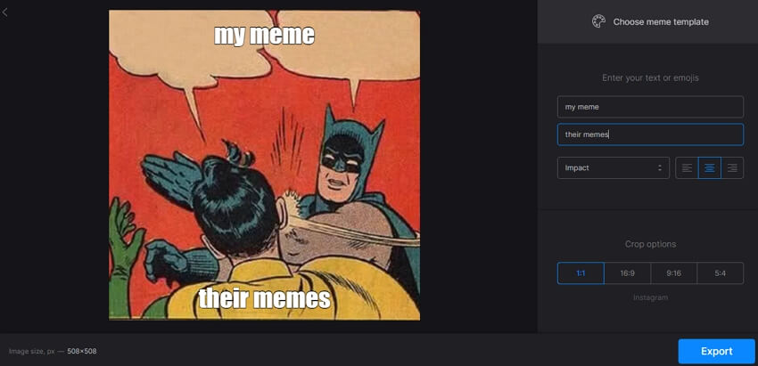 make a meme on facebook with clideo